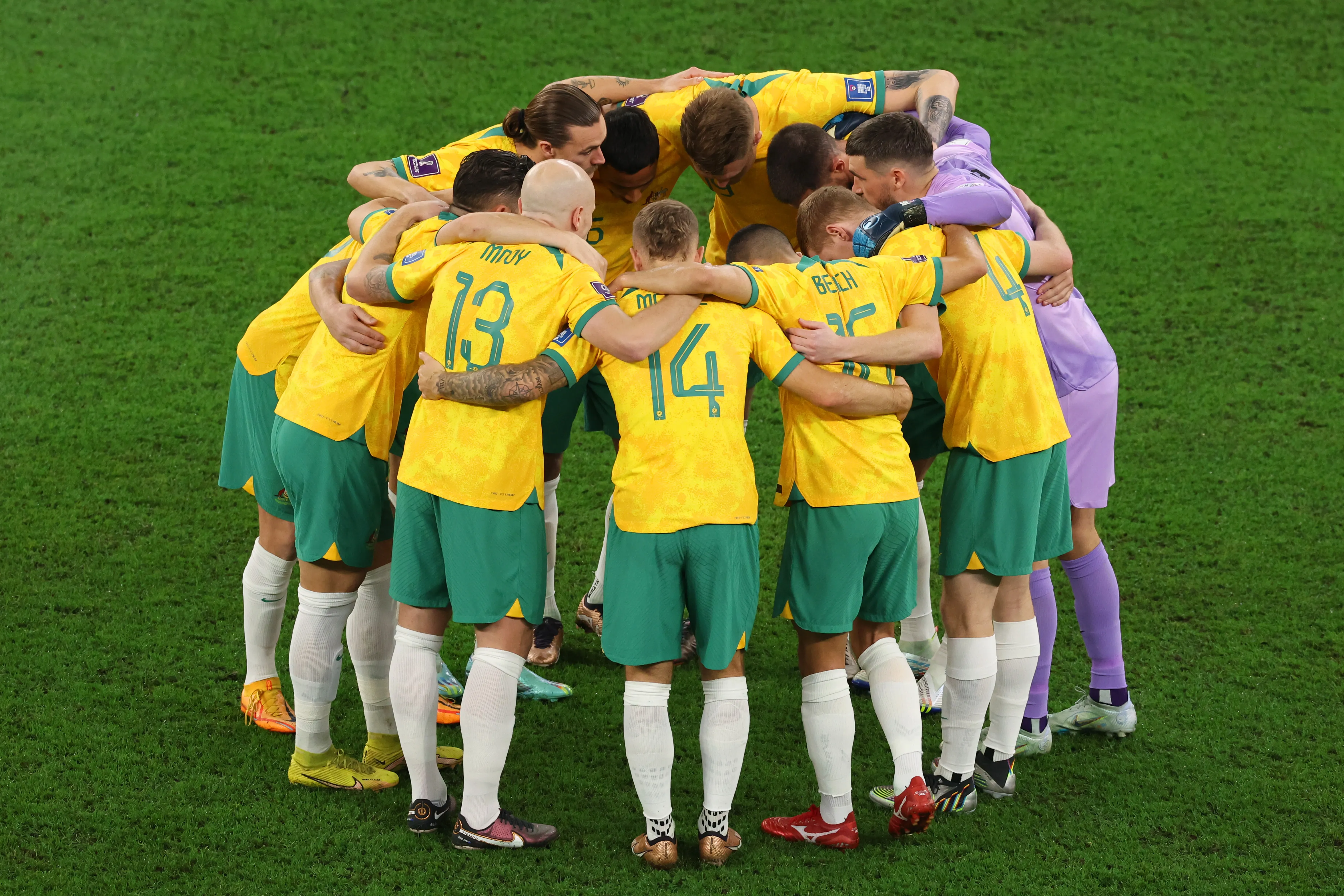 Los futbolistas de la Selección de Australia. (Getty Images)