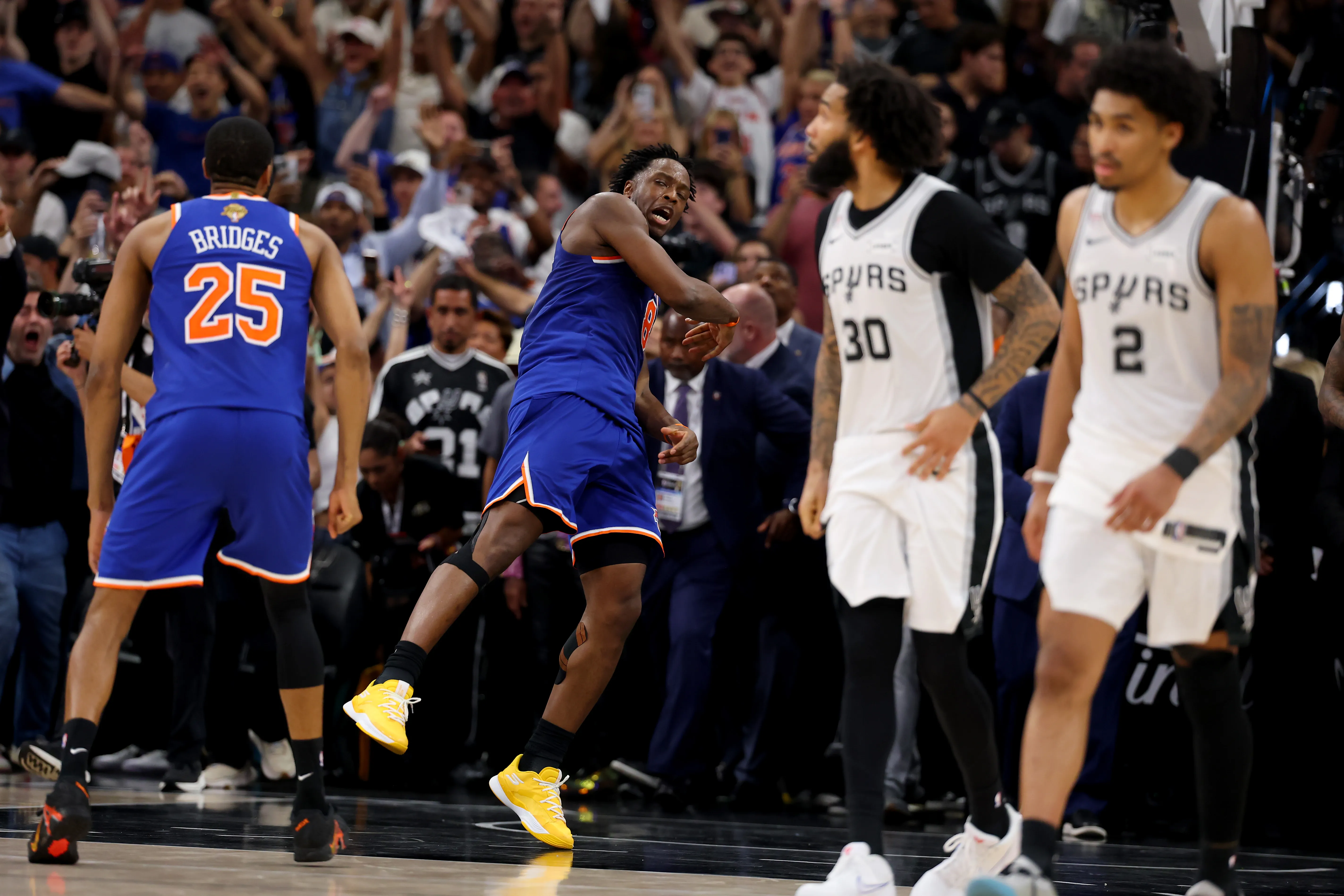 Los Knicks superaron a San Antonio por 94 a 90 en el quito juego de las finales. (Foto: Getty).