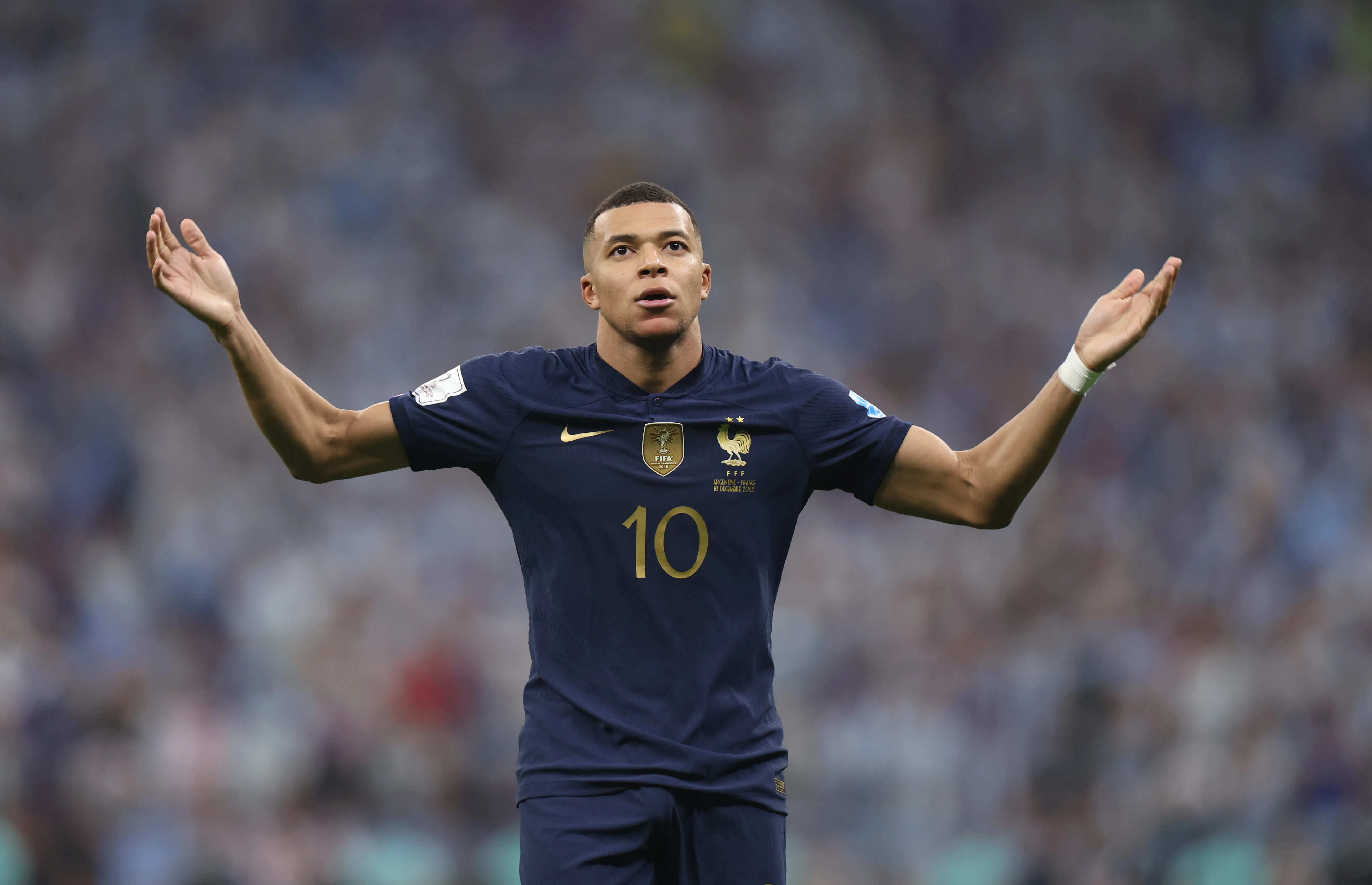 Kylian Mbappé, en la final del Mundial 2022 ante Argentina. (Getty Images)