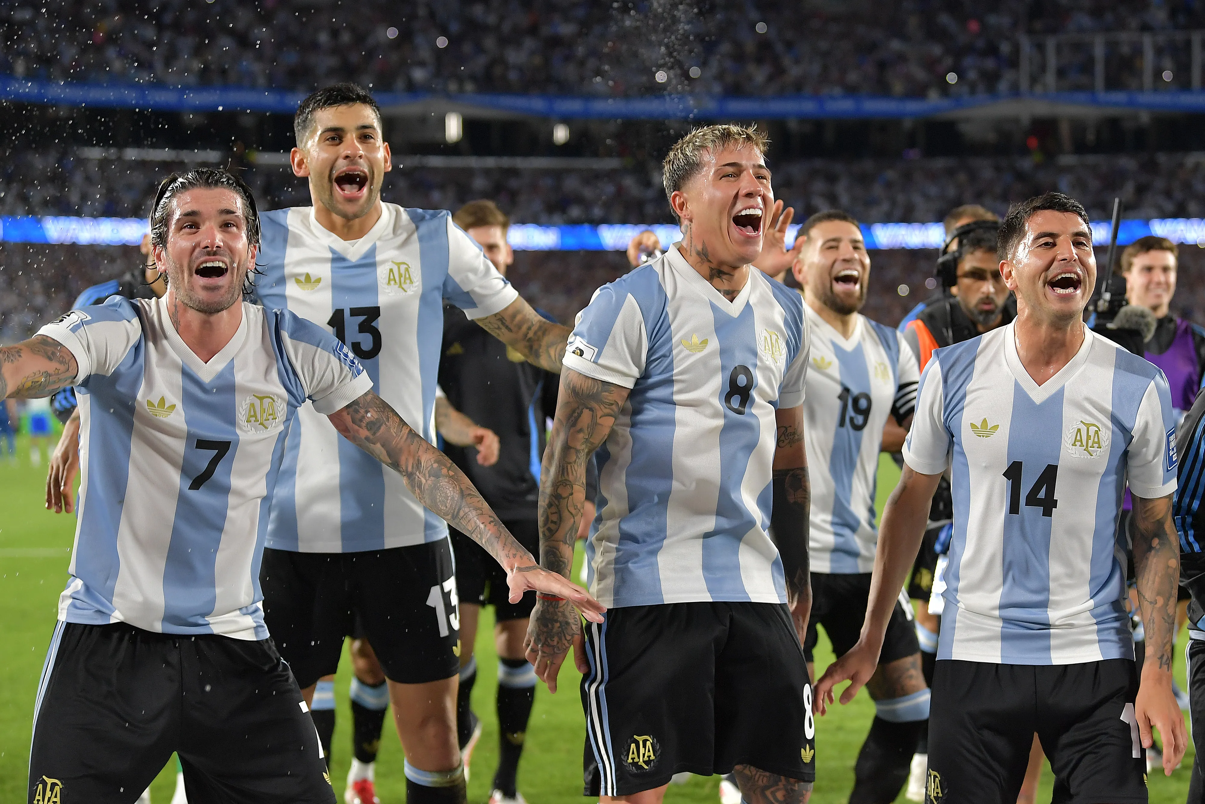Los futbolistas de la Selección Argentina. (Getty Images)