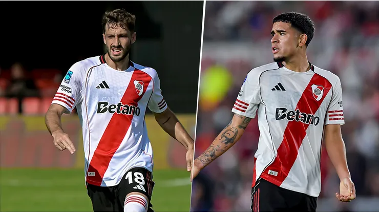 Matías Viña y Kendry Páez, durante su etapa en River.