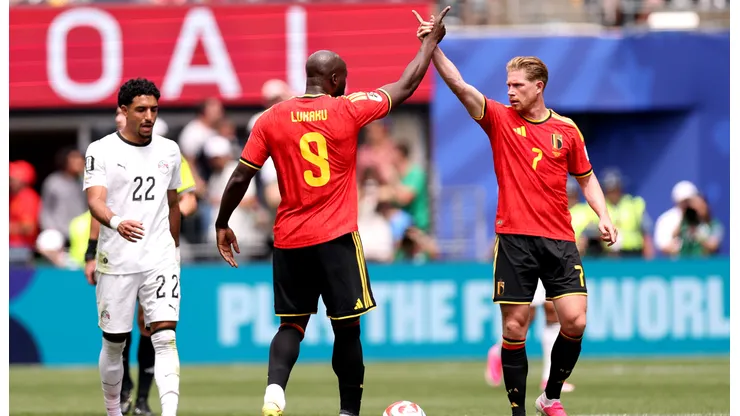 Kevin De Bruyne y Romelu Lukaku, en Bélgica - Egipto por el Mundial 2026.