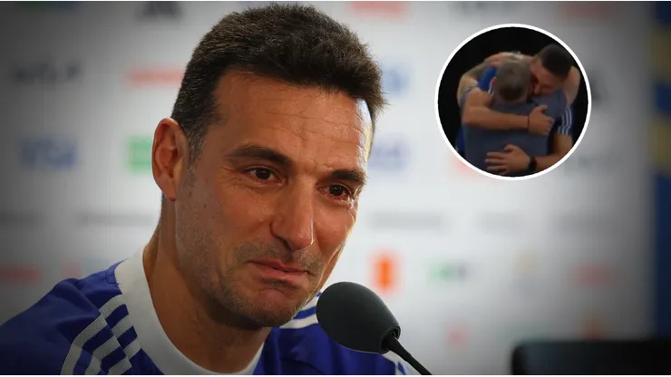 Scaloni y Palermo protagonizaron el mmento emotivo previo al debut de Argetina.