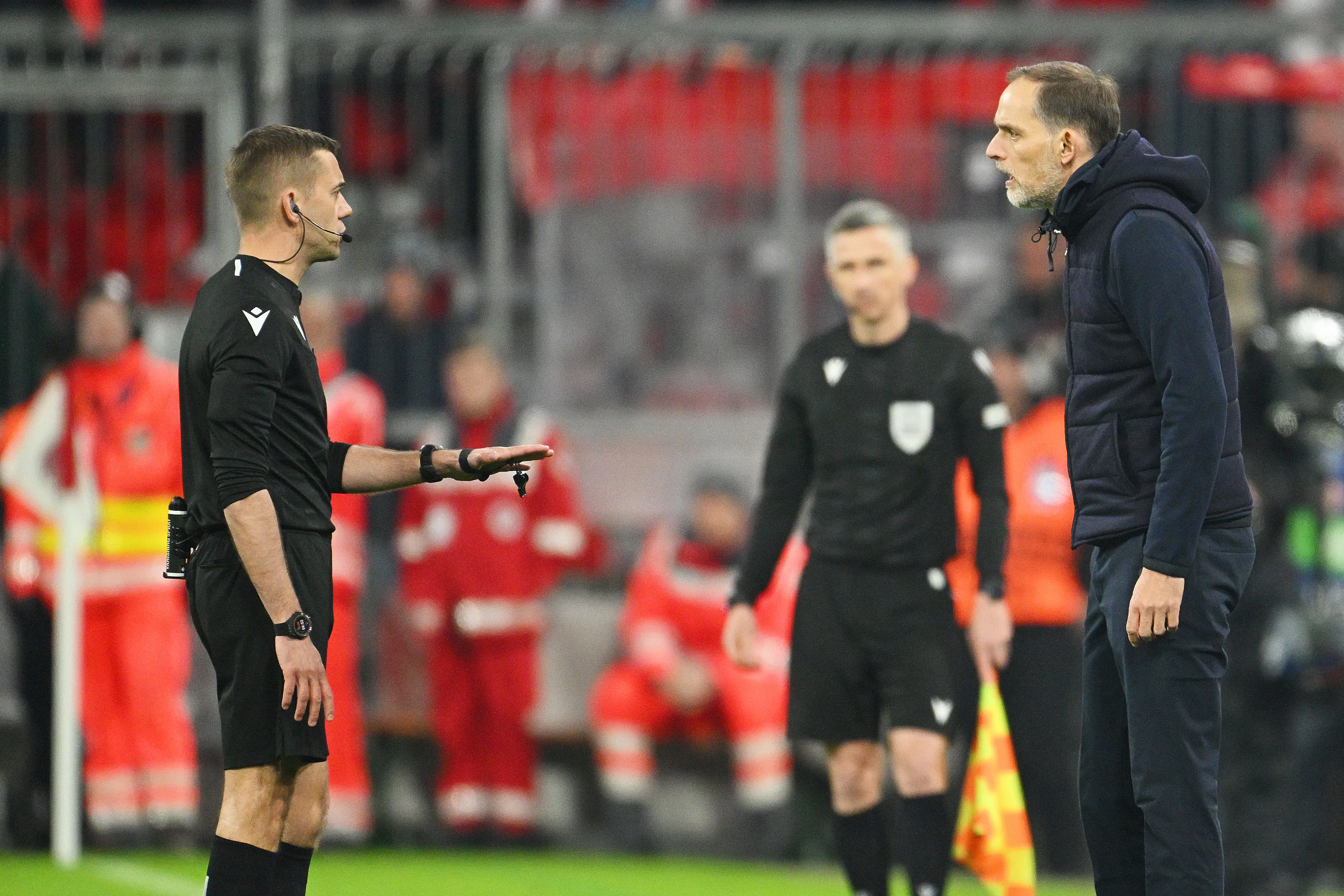 Discusión entre Turpin y Tuchel en 2023.