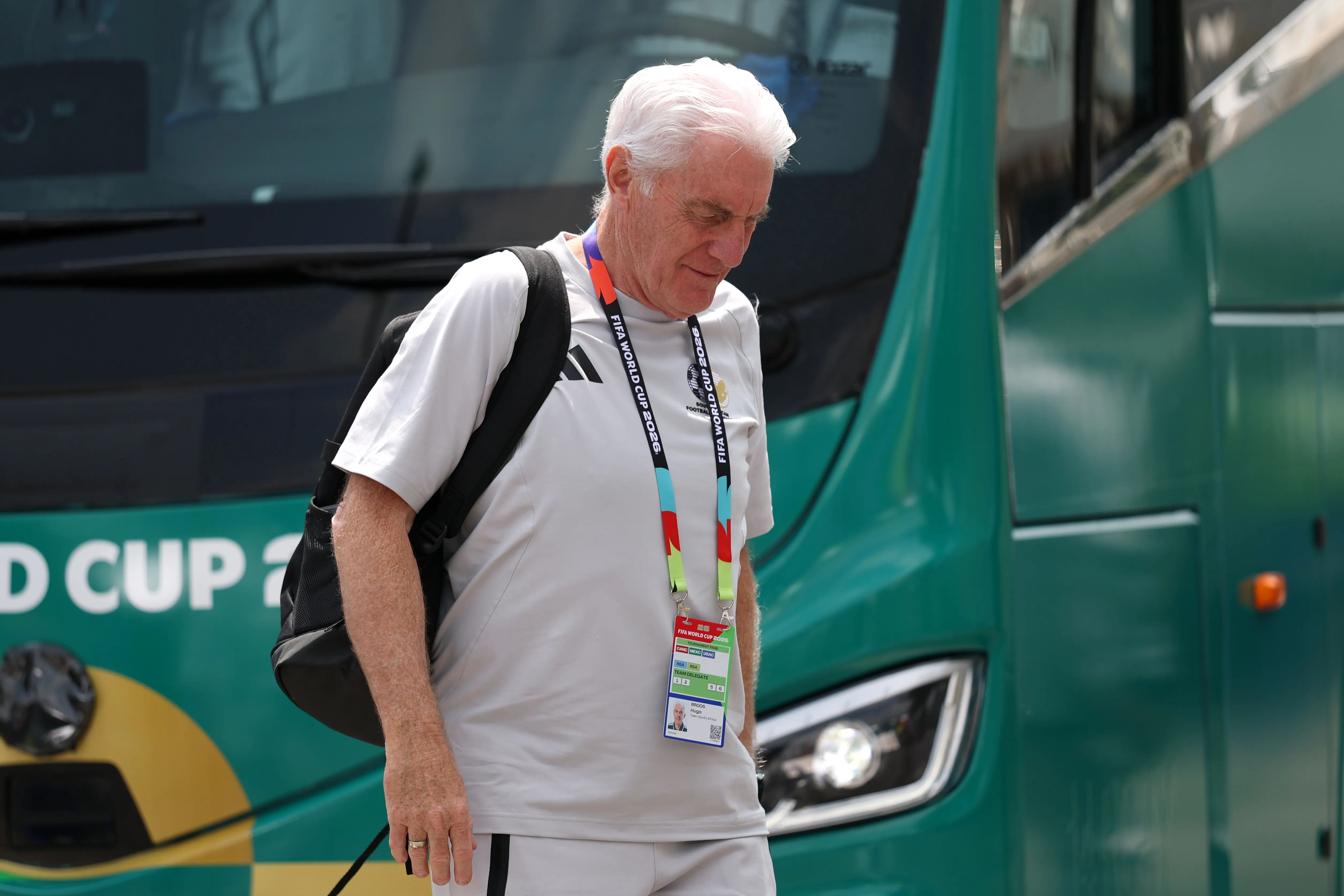 Hugo Broos, el estratega de Sudáfrica en la Copa del Mundo 2026. Getty Images.