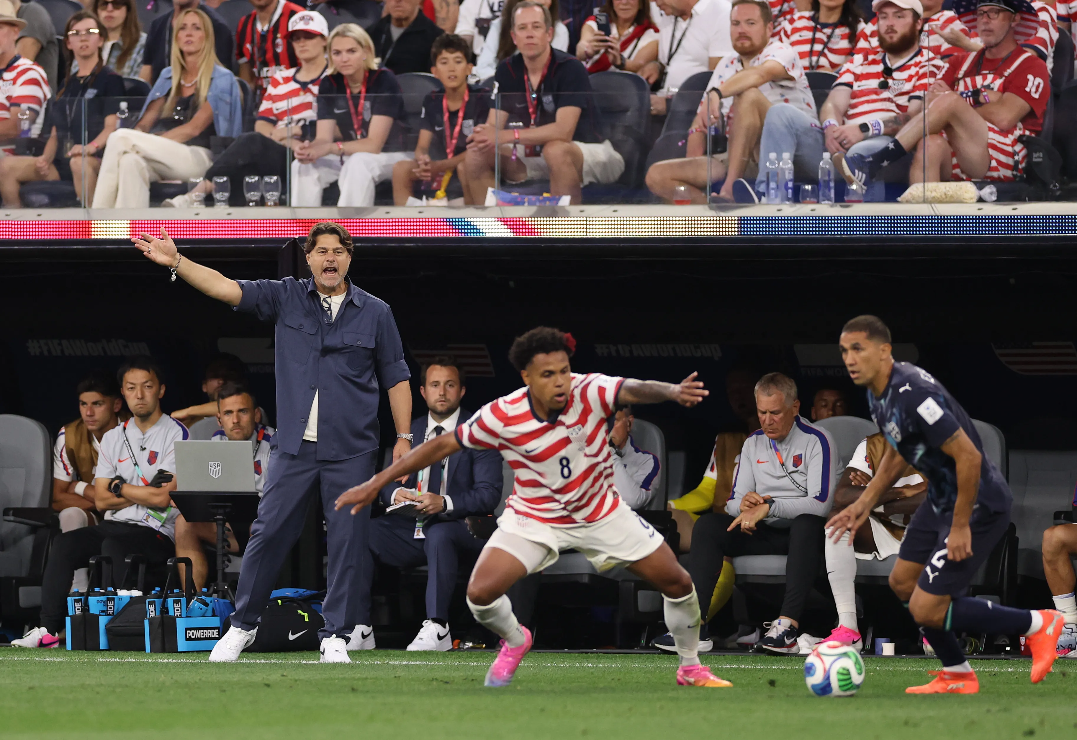 Mauricio Pochettino en el debut de Estados Unidos en la Copa del Mundo 2026. Getty Images.