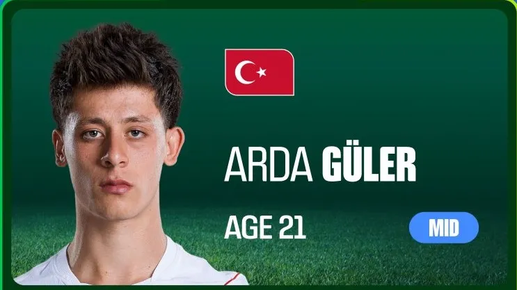 Arda Güler, jugador de Turquía.