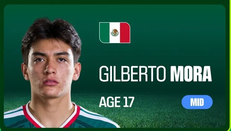 Gilberto Mora, jugador de México.