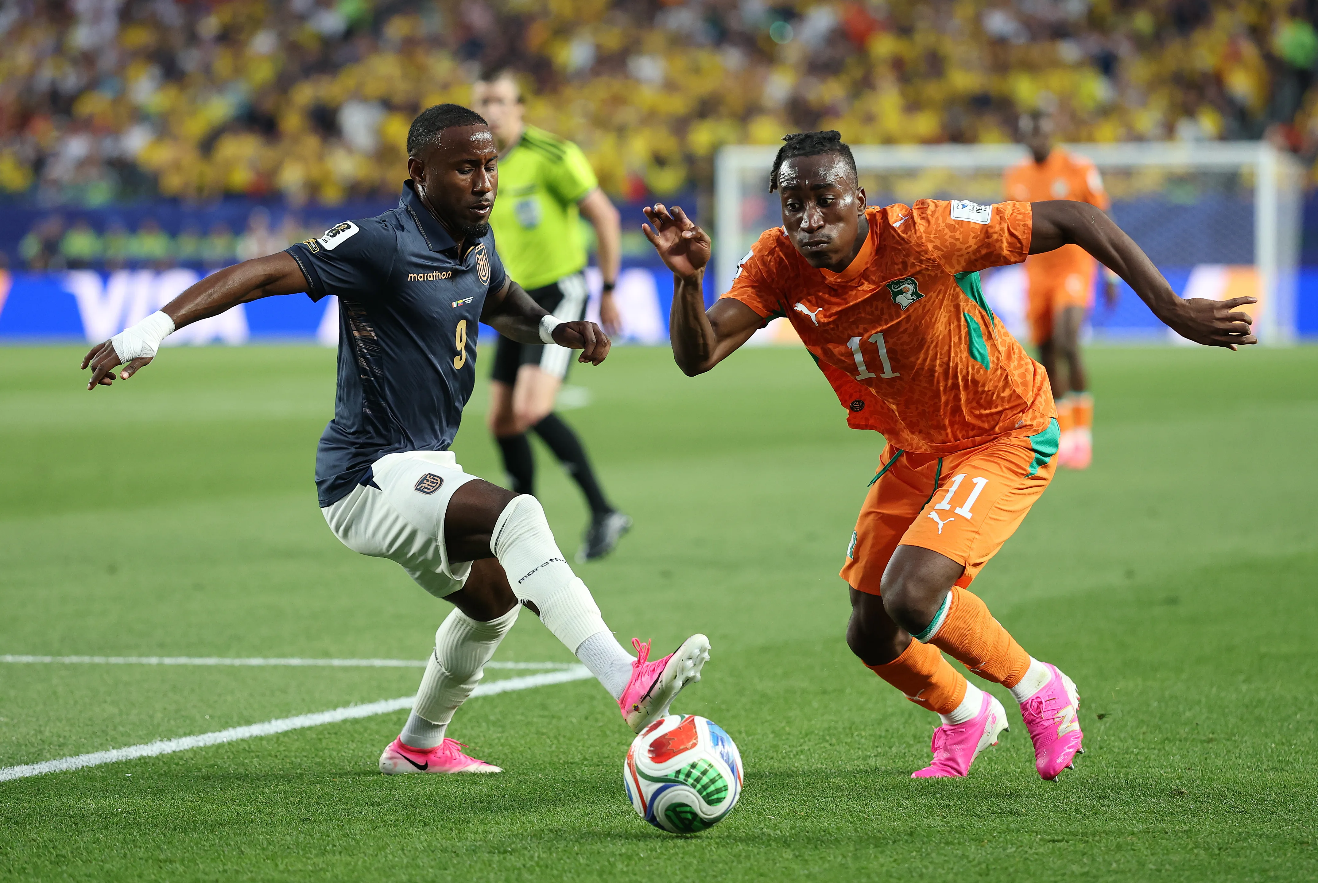 Yan Diomande ante Ecuador. (Foto: Getty)