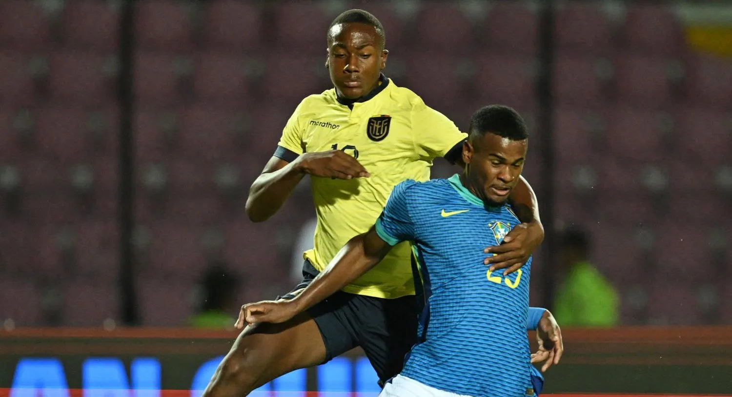 Fricio Caicedo en la Selección Sub 20 de Ecuador.