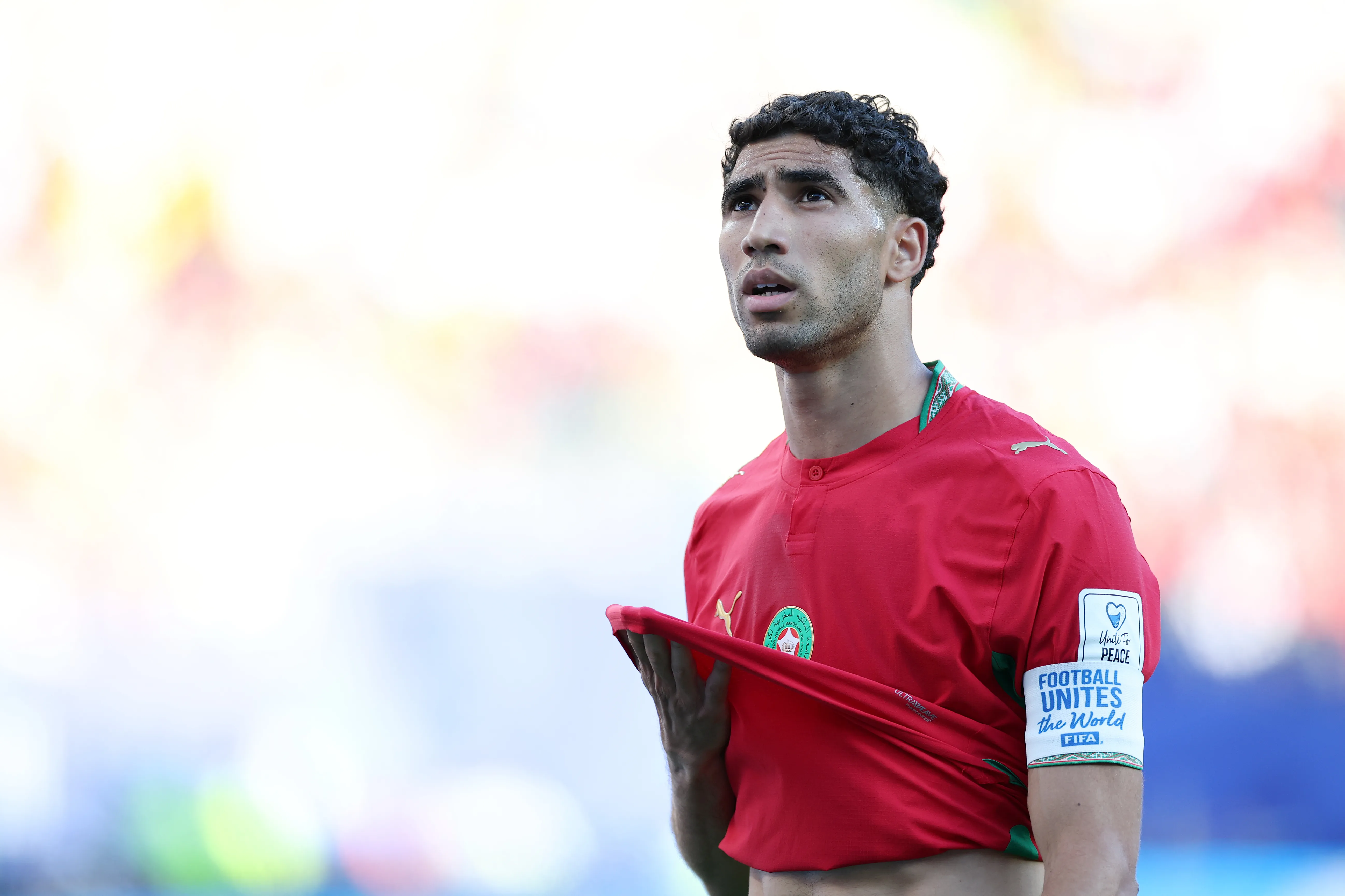 Achraf Hakimi, capitán de la Selección de Marruecos. (Getty Images)