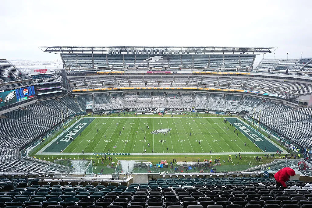 Vista aérea de la casa de los Eagles en la NFL.