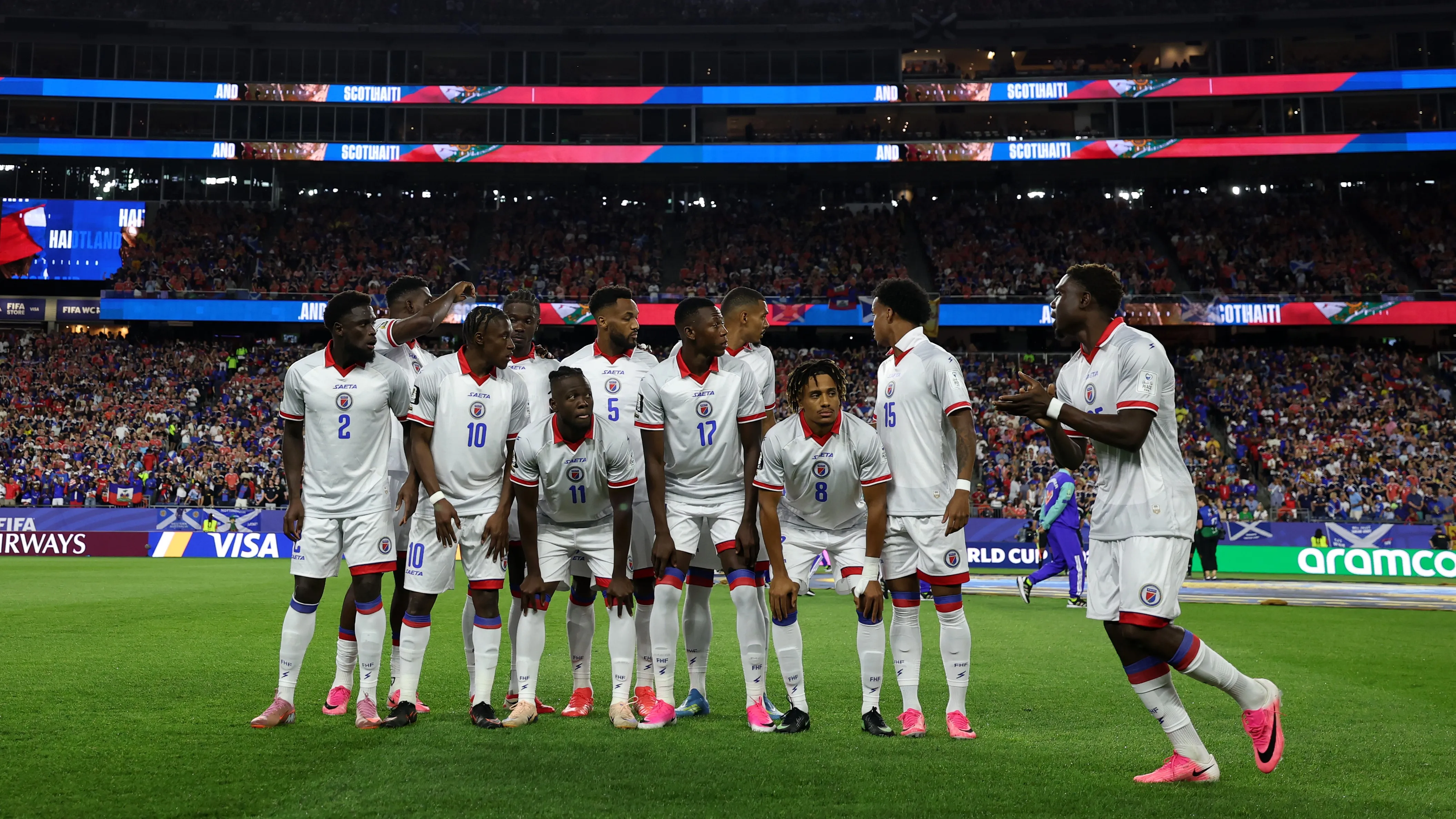 Los futbolistas de Haití. (Getty Images)
