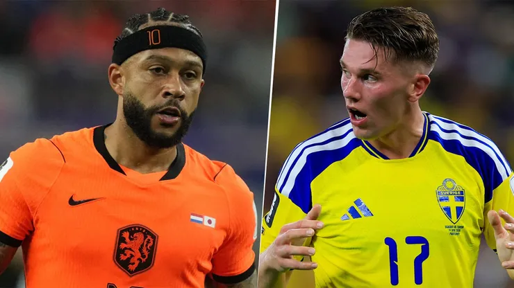 Memphis Depay y Viktor Gyökeres, figuras claves de Países Bajos y Suecia, respectivamente.