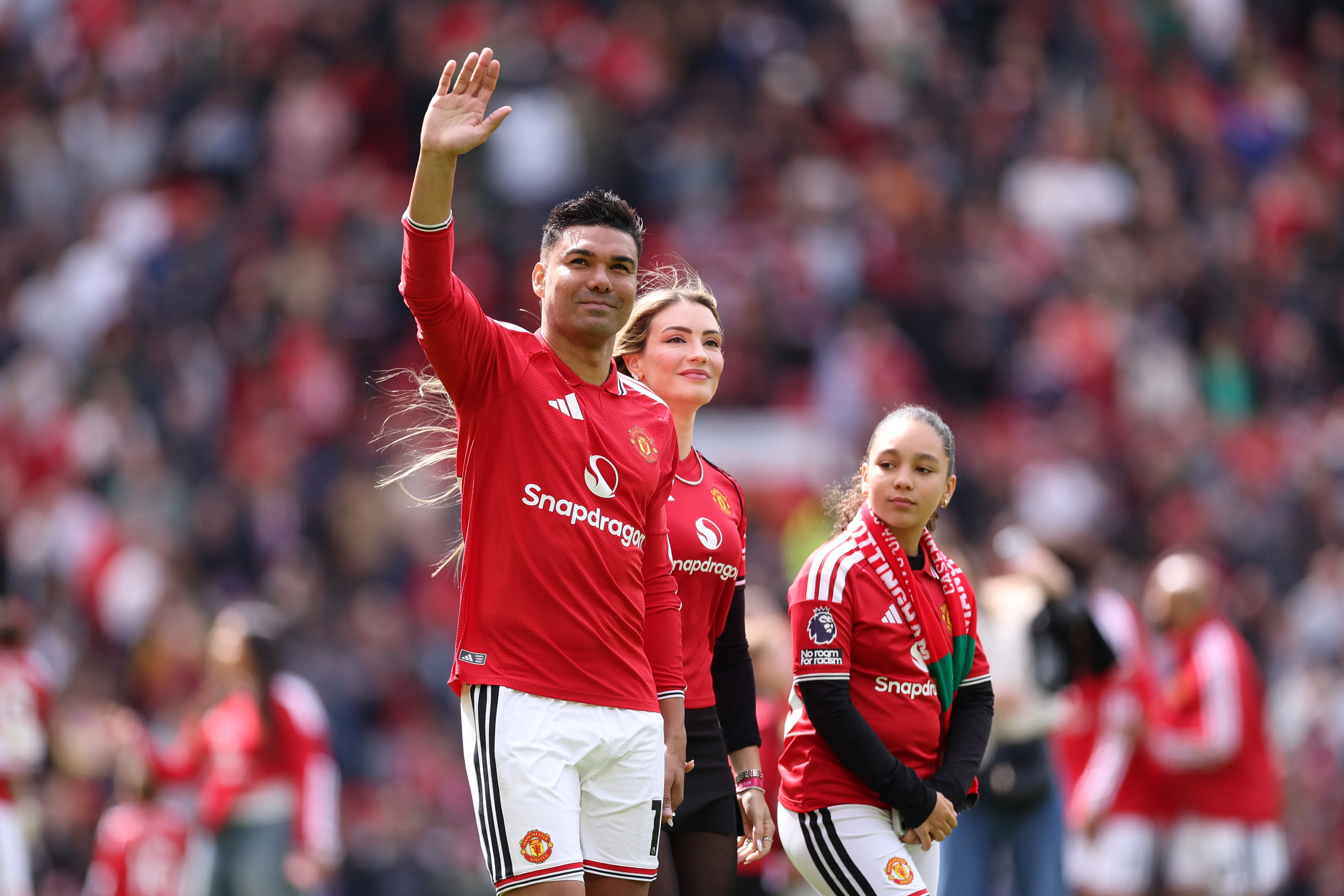 Casemiro, en su despedida de Manchester United. (Getty Images)