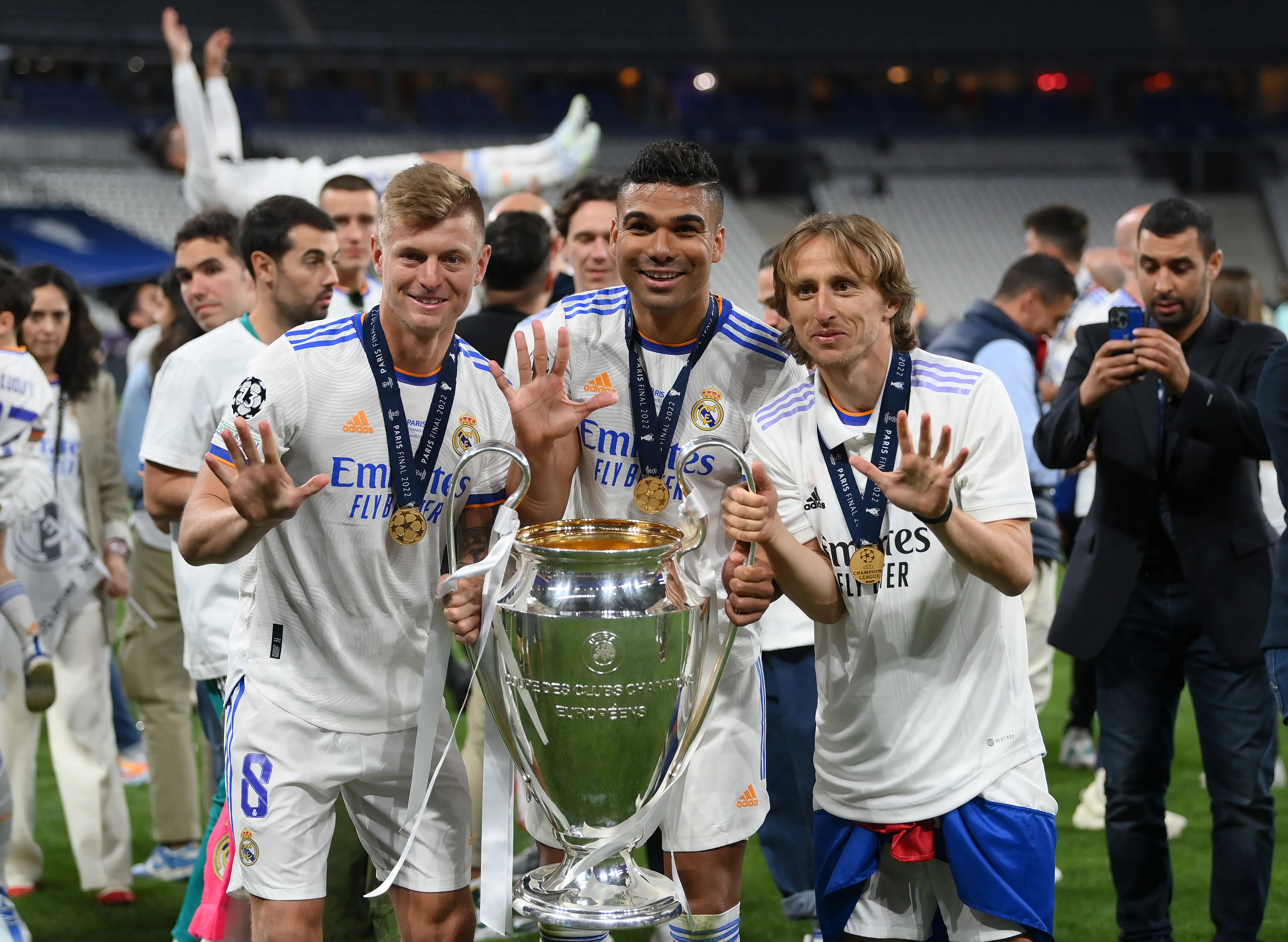 Toni Kroos, Casemiro y Luka Modric, tridente histórico de Real Madrid. (Getty Images)