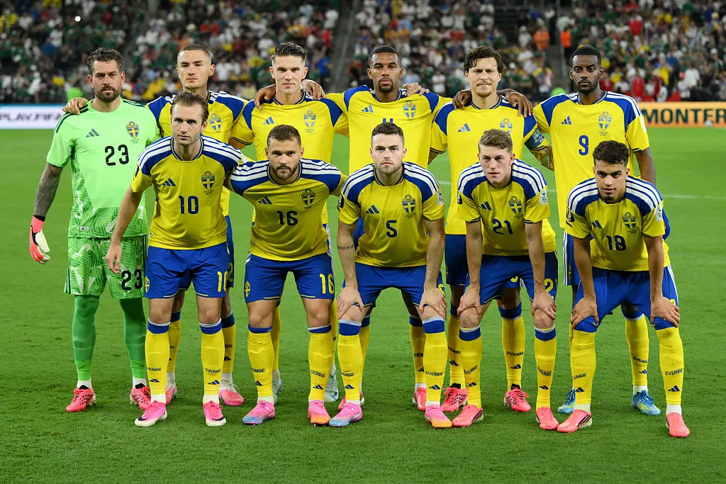 El equipo titular de Suecia en el Mundial 2026. (Getty Images)