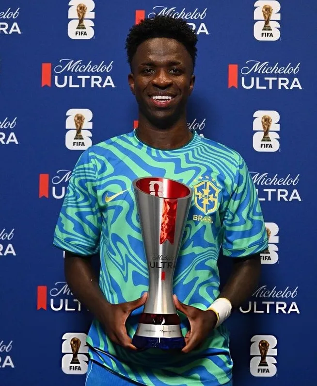 Vinicius ganó su segundo premio a MVP en el Mundial 2026.