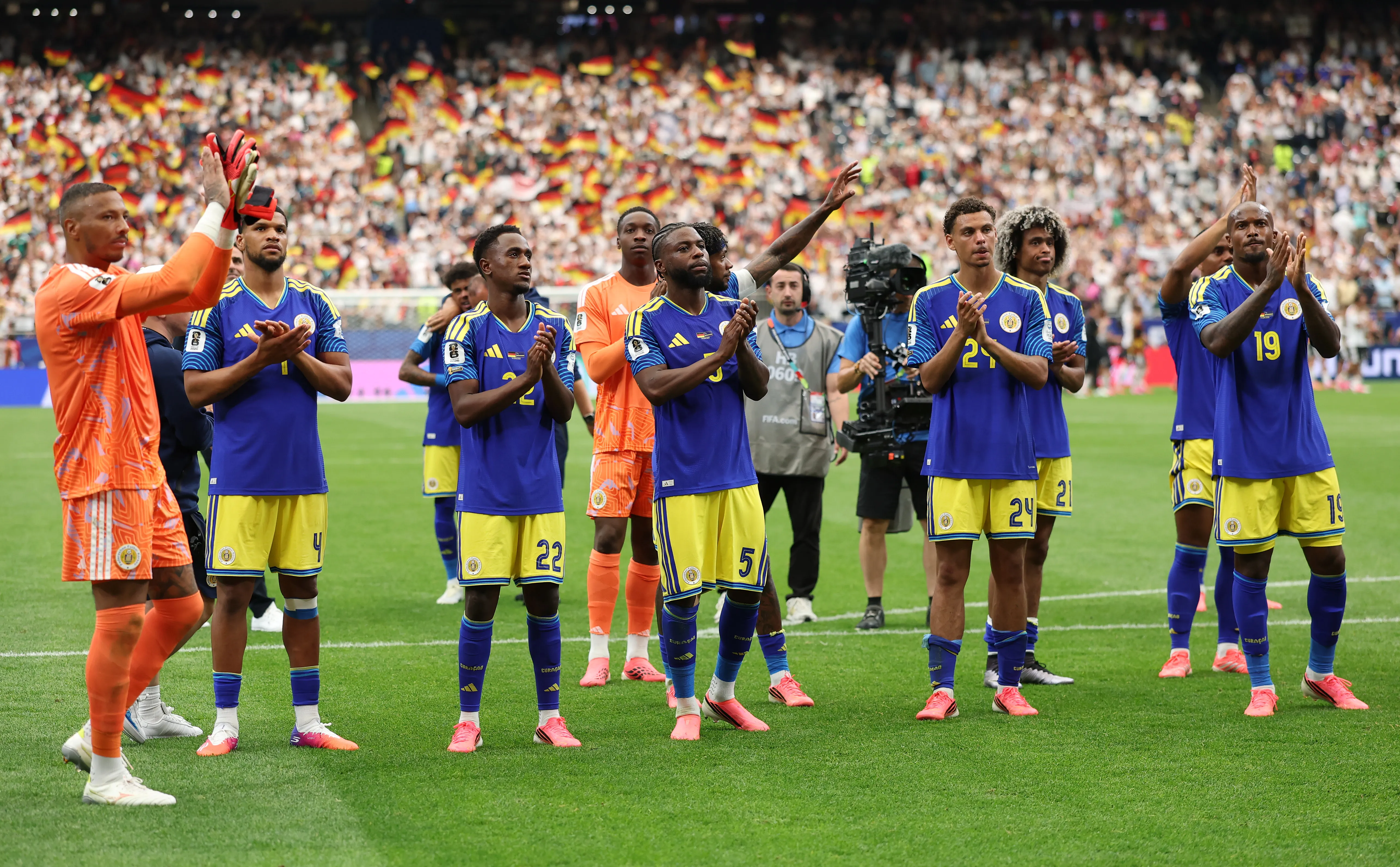 Curazao en su debut mundialista ante Alemania (Getty)