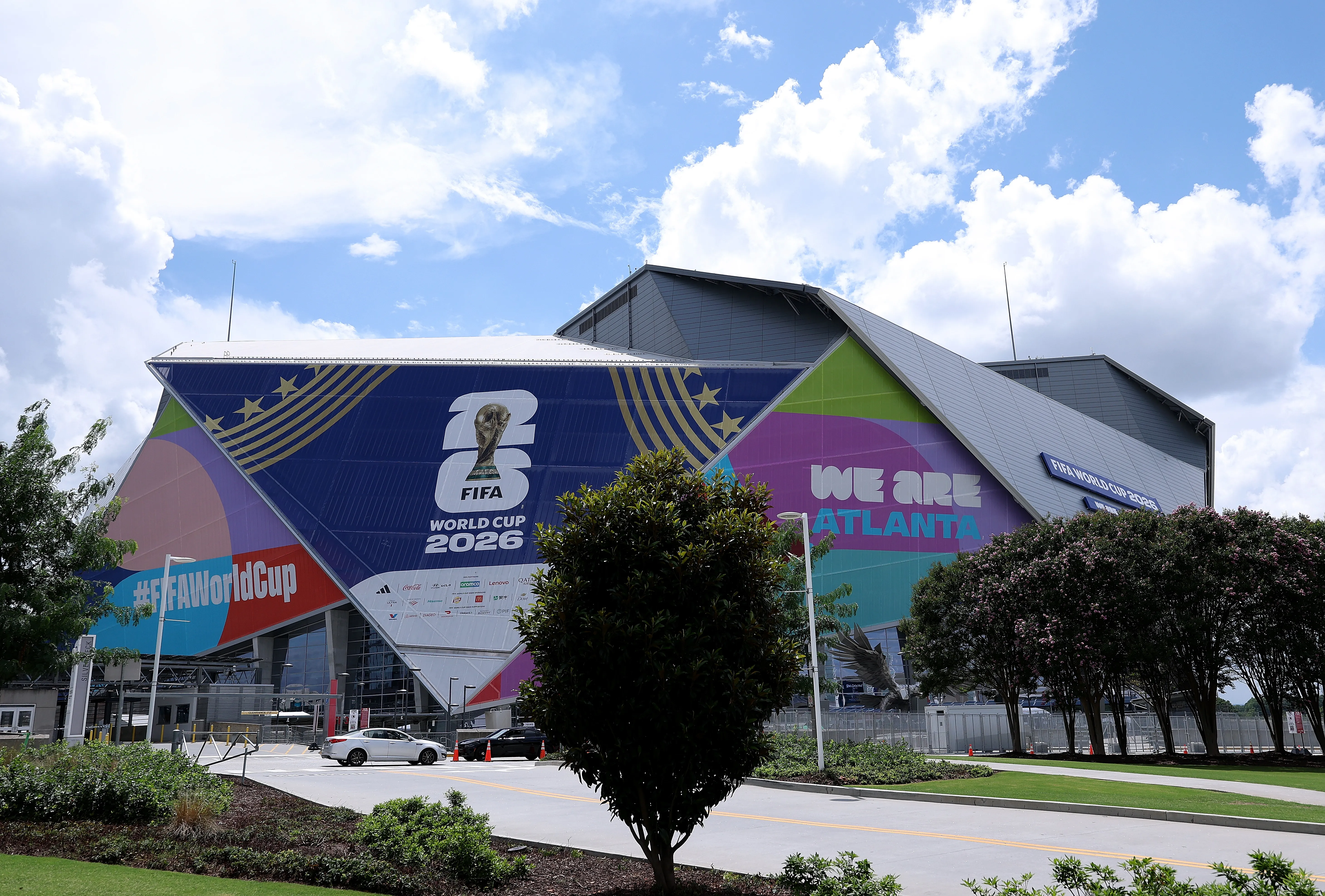 Mercedes Benz Stadium de Atlanta, el recinto en el que se está jugando el España vs. Arabia Saudita. Getty Images.