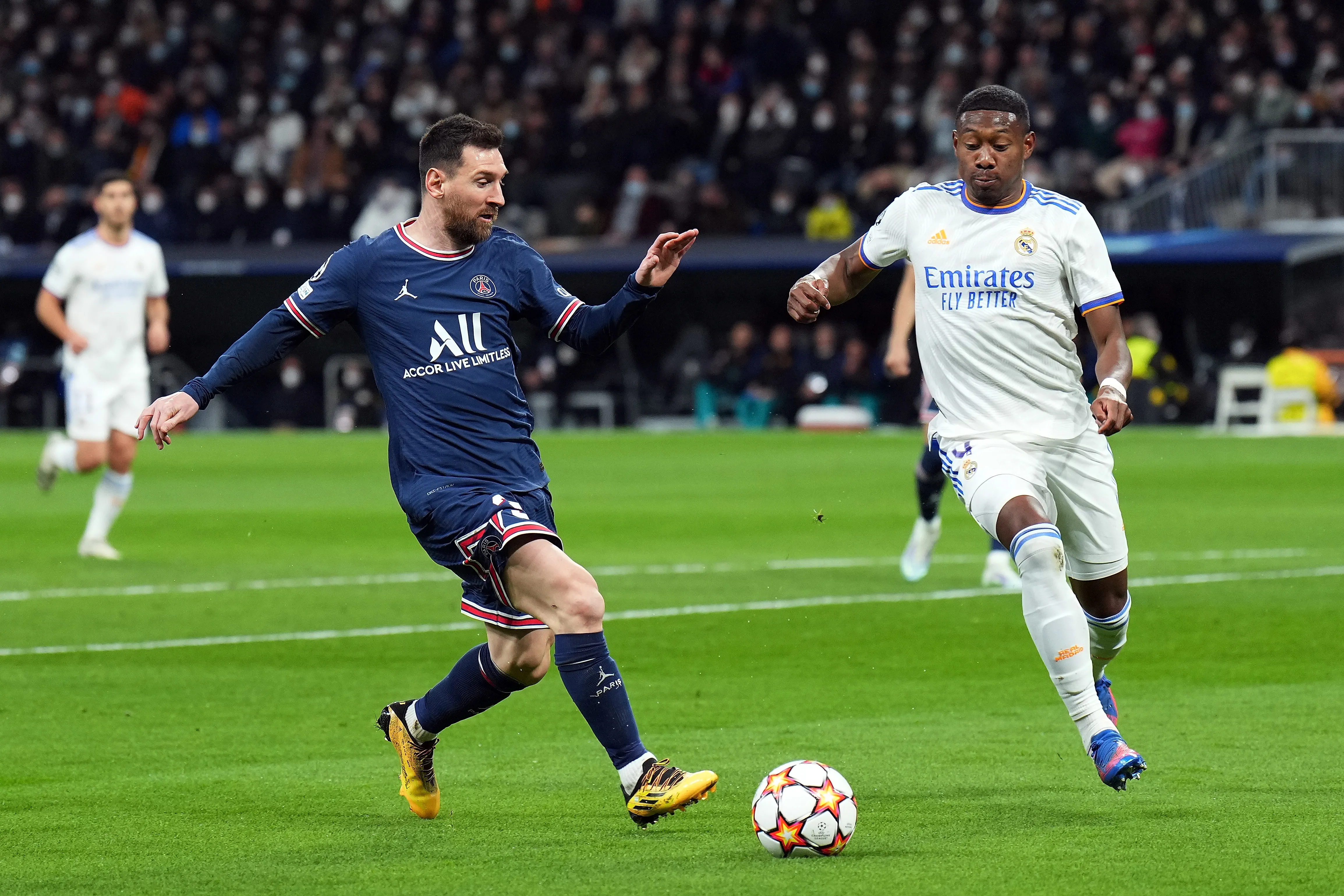 Alaba y Messi se enfrentaron cuatro veces: Leo ganó sólo una. Foto Getty Images.