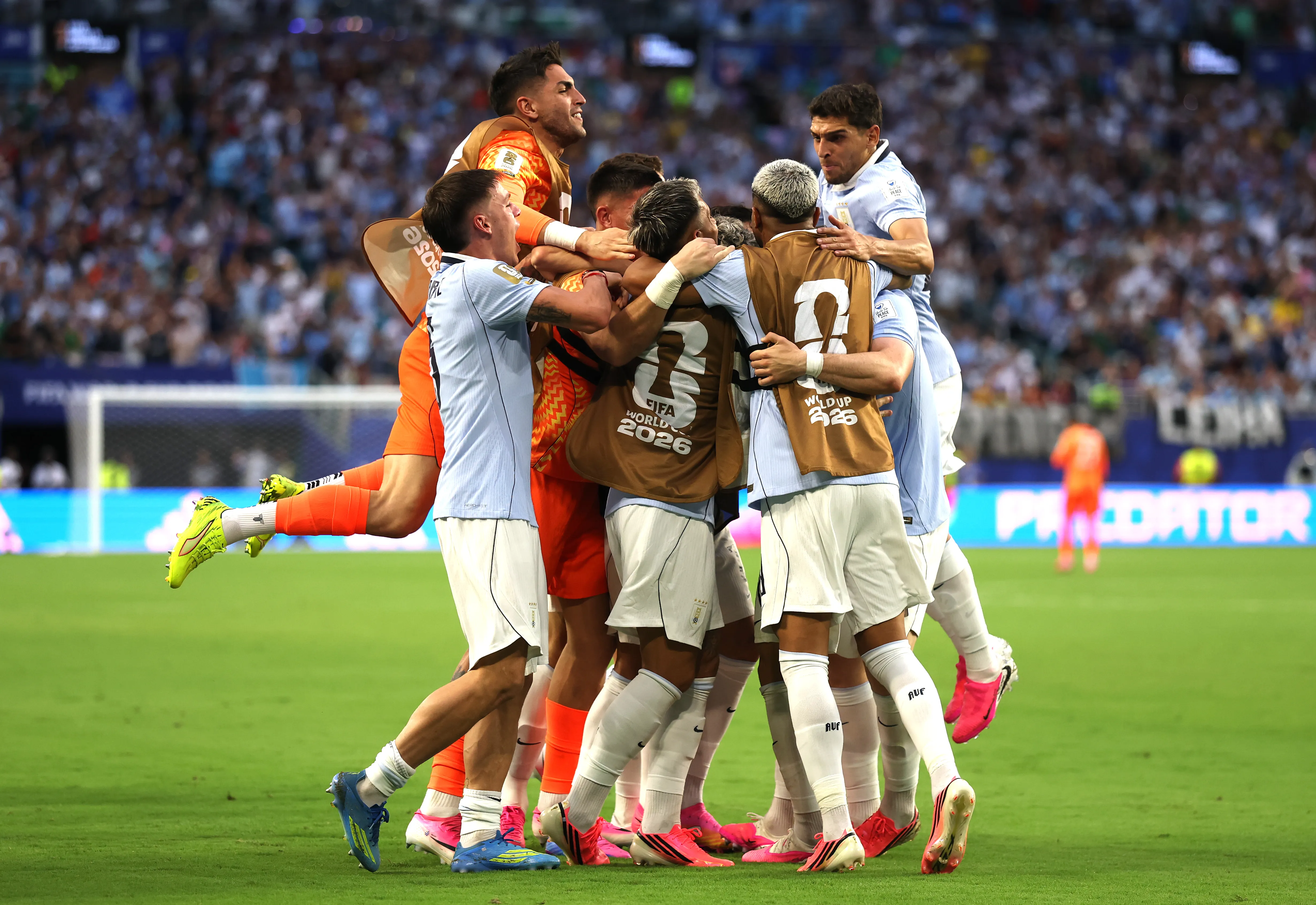 Uruguay en el empate ante Arabia Saudita. (Foto: Getty)