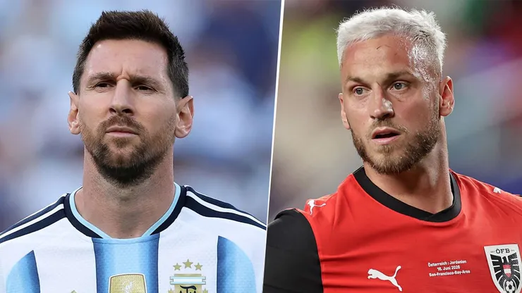 Lionel Messi y Marko Arnautović.