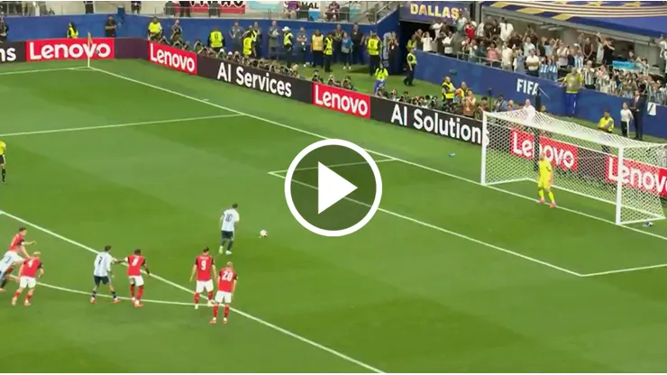 El penal errado por Lionel Messi. (Captura)
