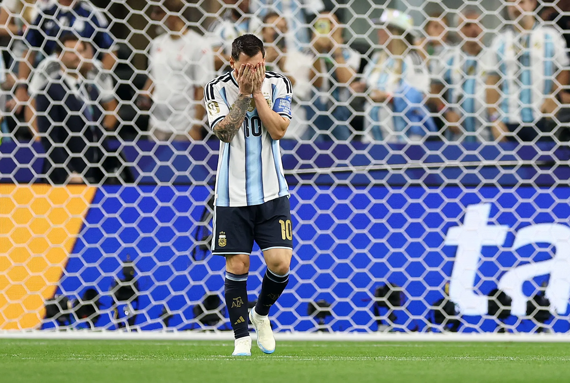 Lionel Messi, tras errar el penal en Argentina – Austria por el Mundial 2026. (Getty Images)