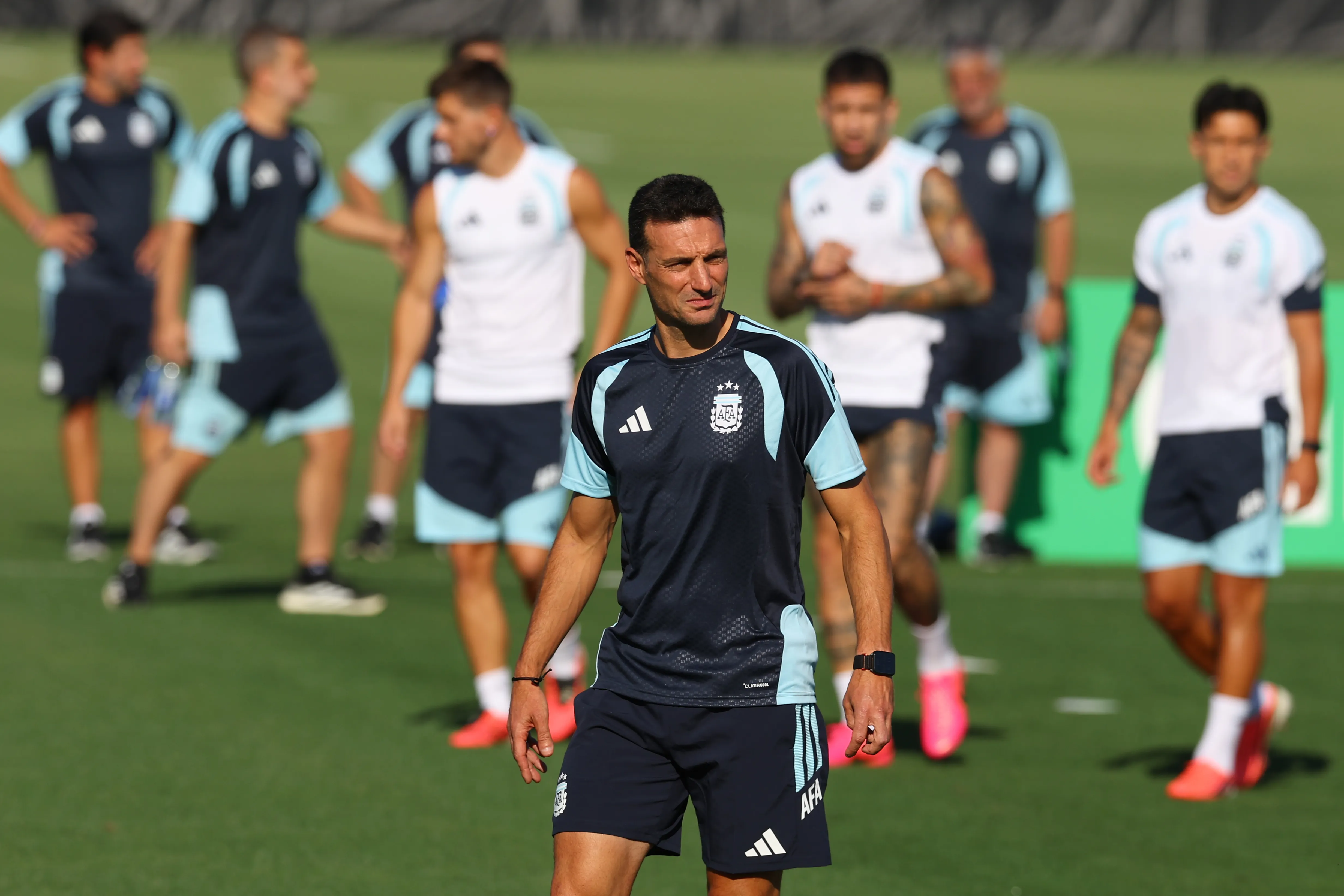 Lionel Scaloni podrá rotar el once titular para el partido con Jordania. Alejandro Pagni/Getty Images.
