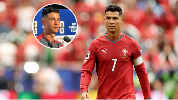 Cristiano Ronaldo, enojado pese a su doblete en el Mundial.