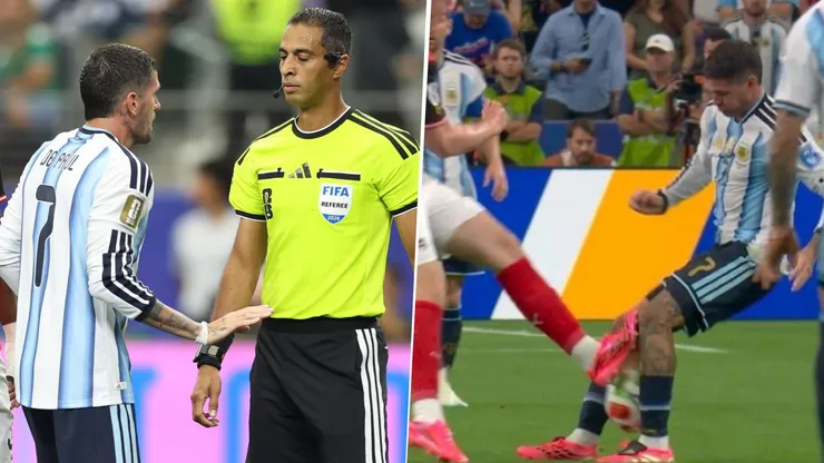 Michael Gregoritsch debió haber sido sancionado por el árbitro Amin Mohamed por la dura entrada a Rodrigo De Paul en Argentina vs. Austria.