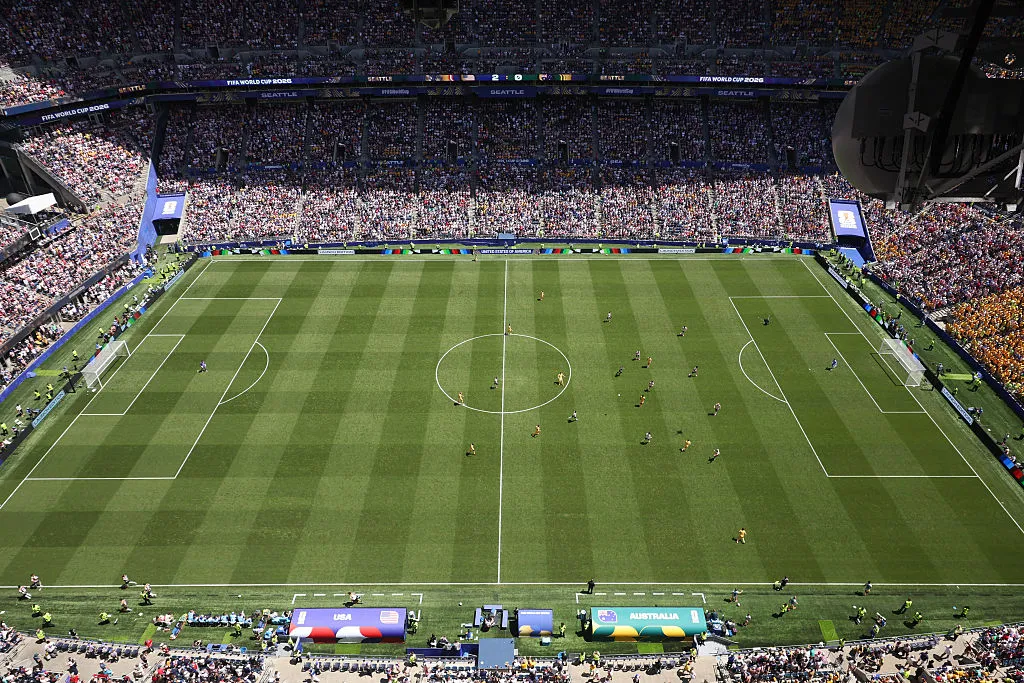 Vista aérea del Lumen Field.