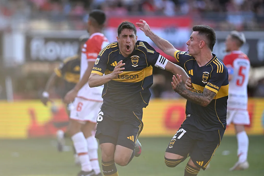 Miguel Merentiel, en Estudiantes – Boca. (Getty Images)
