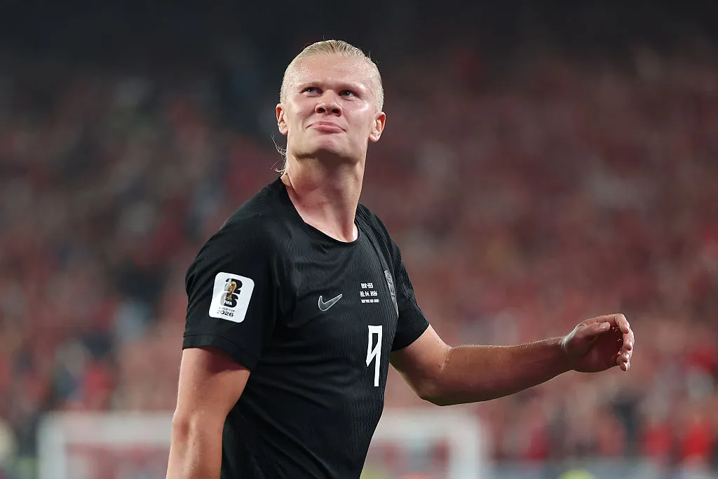 Erling Haaland ha liderado a Noruega a 16avos de final con 4 goles en 2 partidos. (Getty)