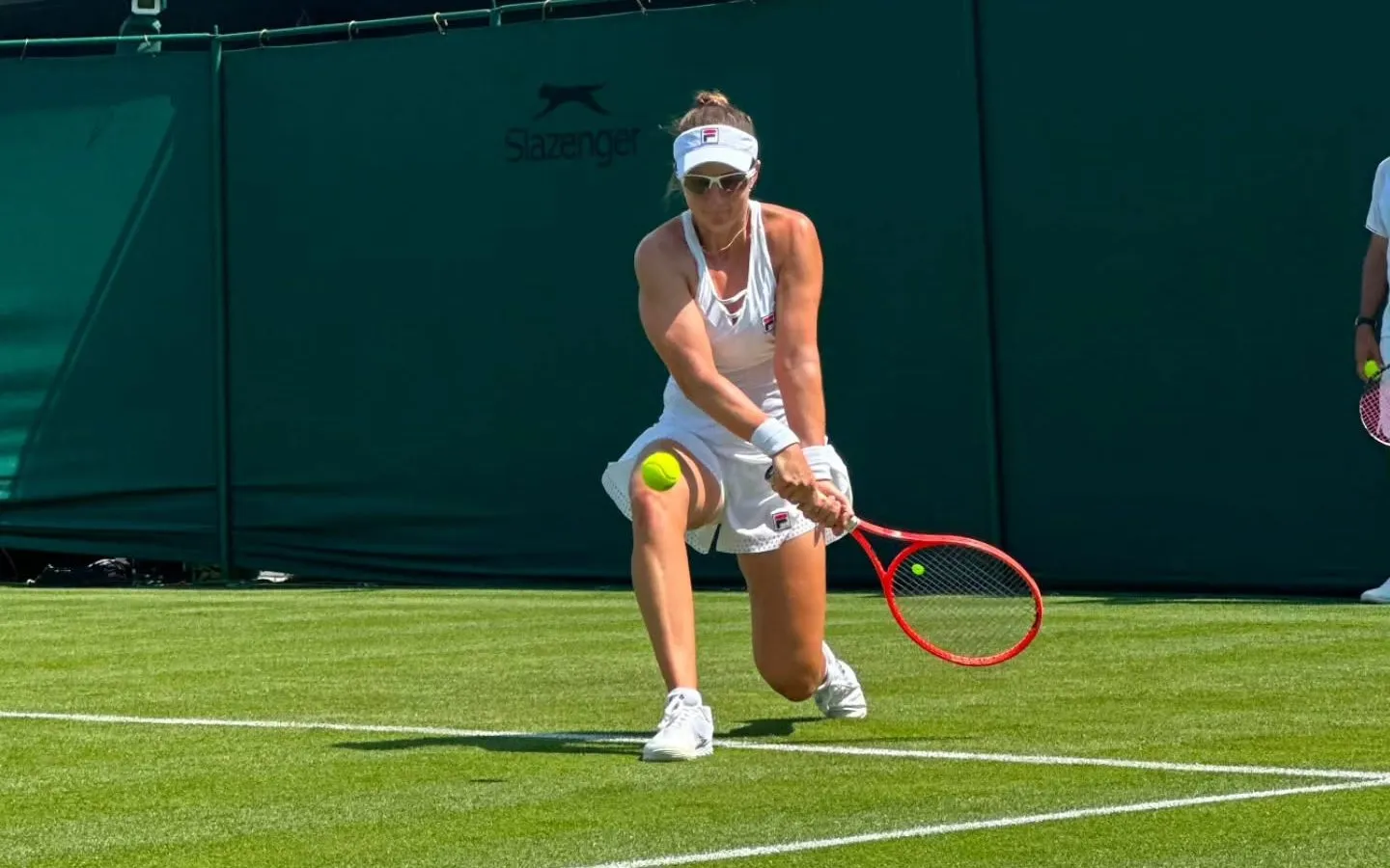Podoroska ya está en Wimbledon. Foto Nadia Podoroska.