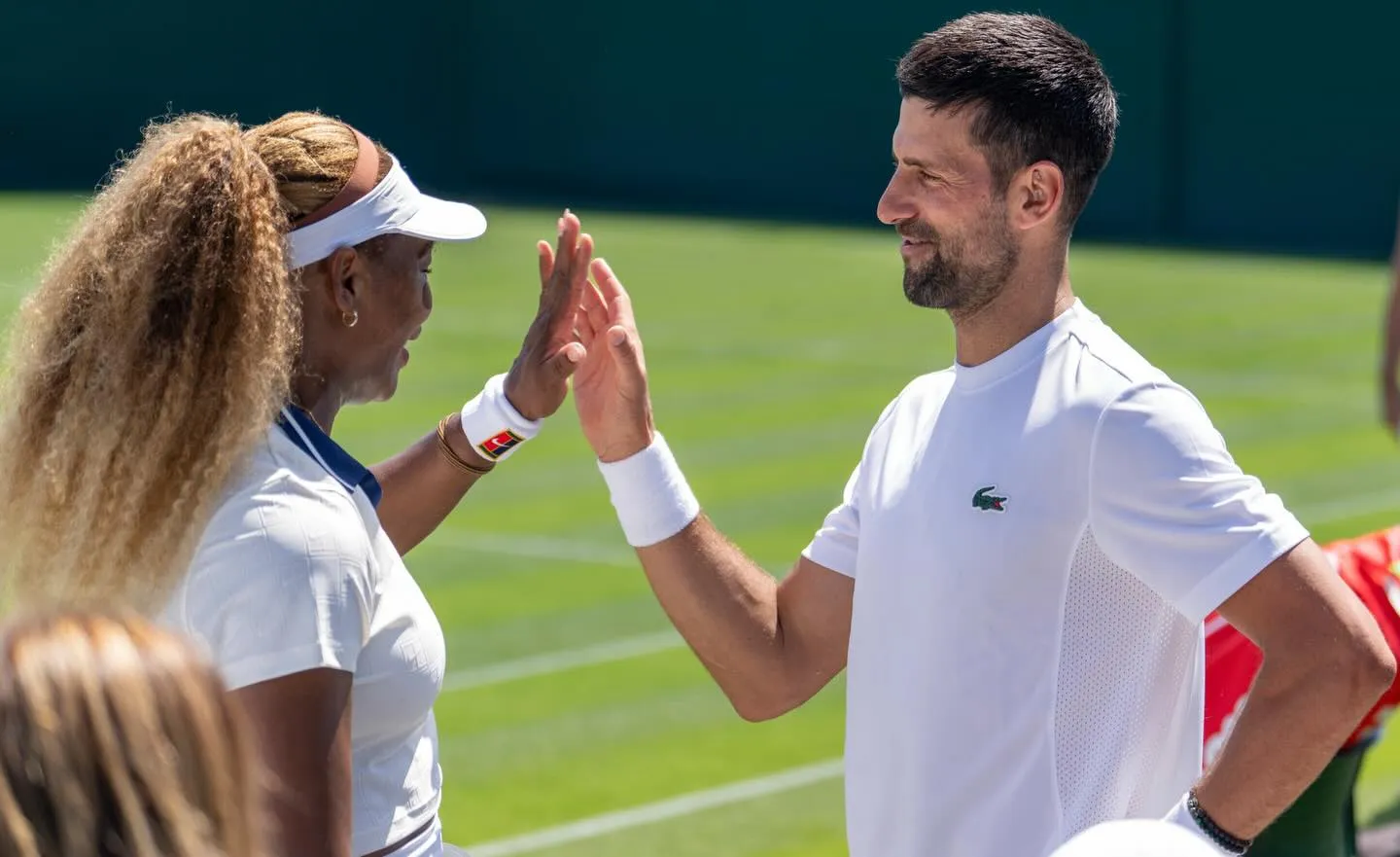 47 Grand Slams entre los dos. Serena y Novak. Foto Wimbledon.
