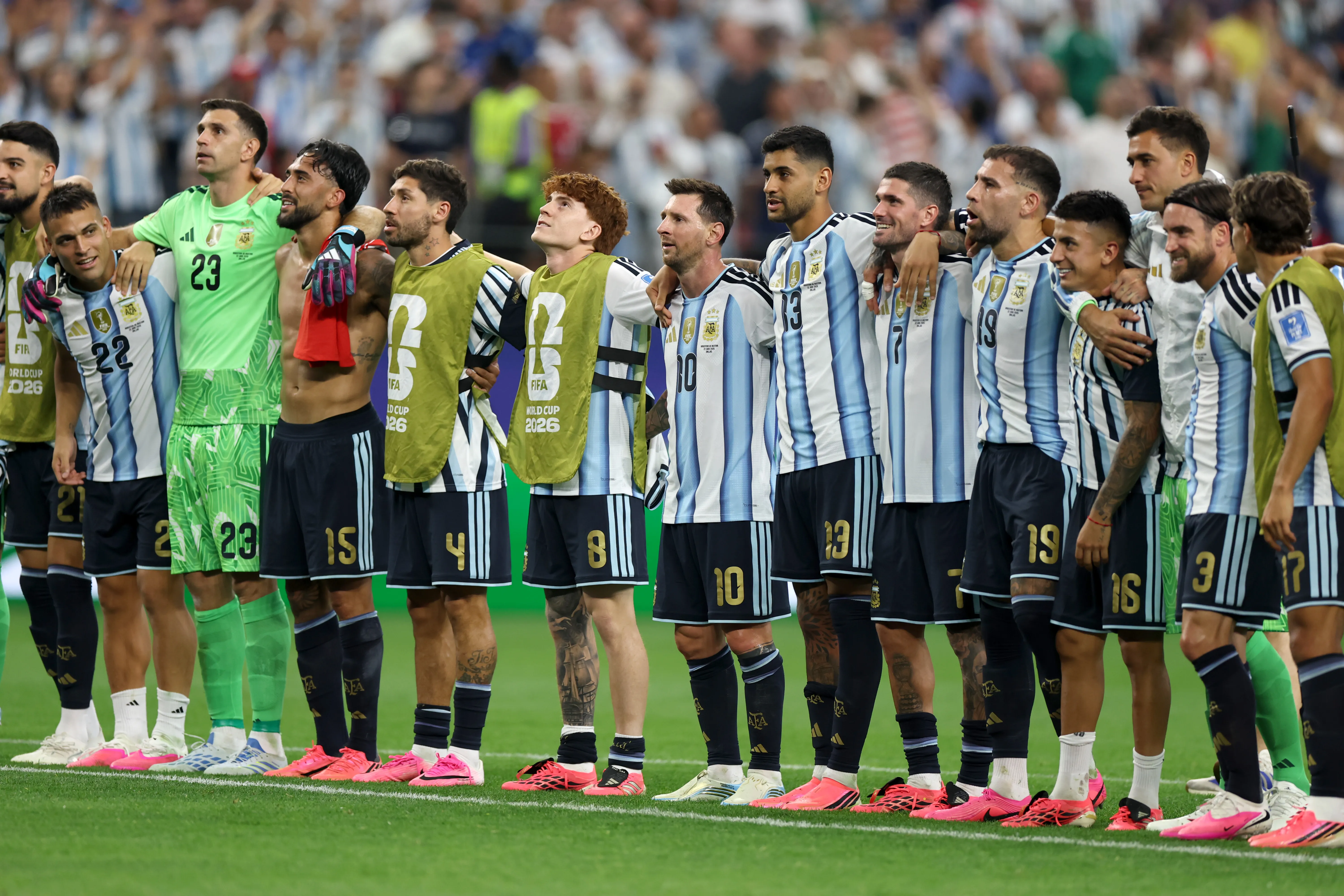 Los futbolistas de la Selección Argentina. (Getty Images)