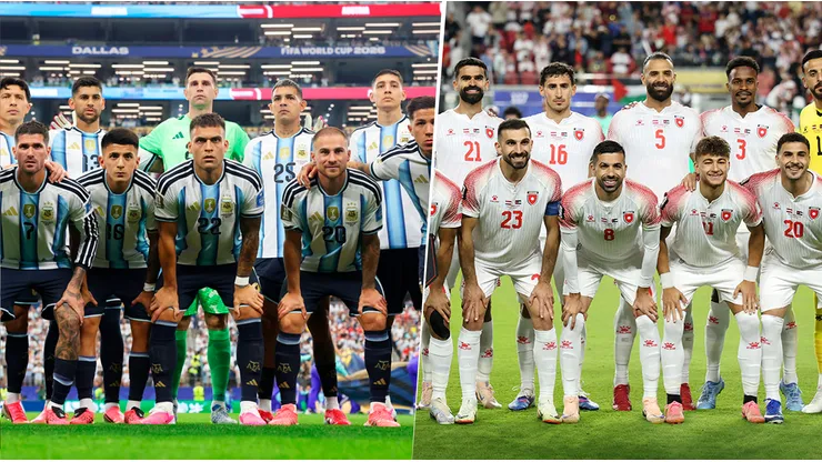 Las formaciones de Argentina - Jordania.