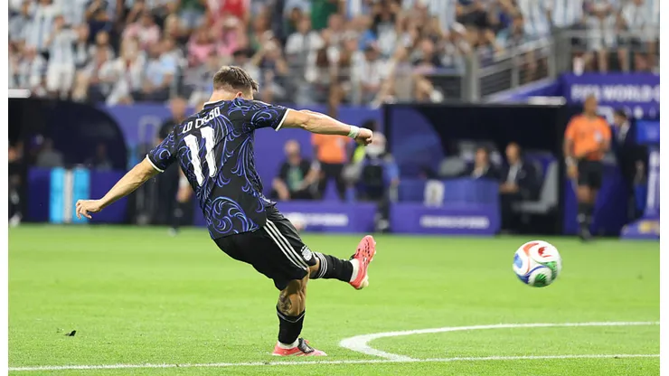 Giovani Lo Celso, autor del primer gol de Argentina a Jordania.