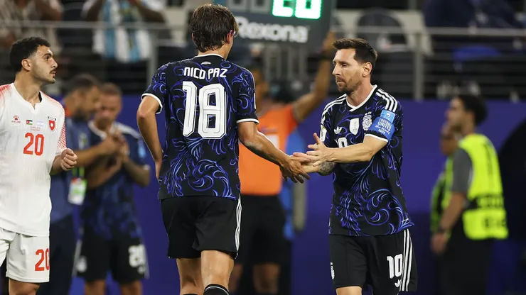 Nico Paz no ocultó su felicidad por haber sido titular en la Selección Argentina para un partido de la Copa del Mundo.
