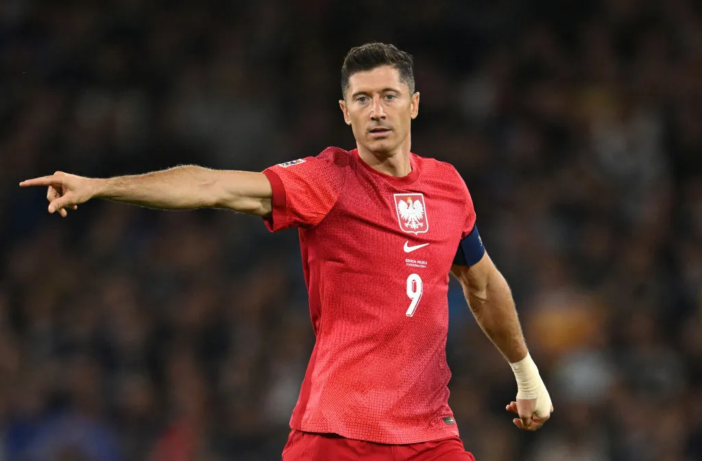 Robert Lewandowski, en la Selección de Polonia. (Getty Images)