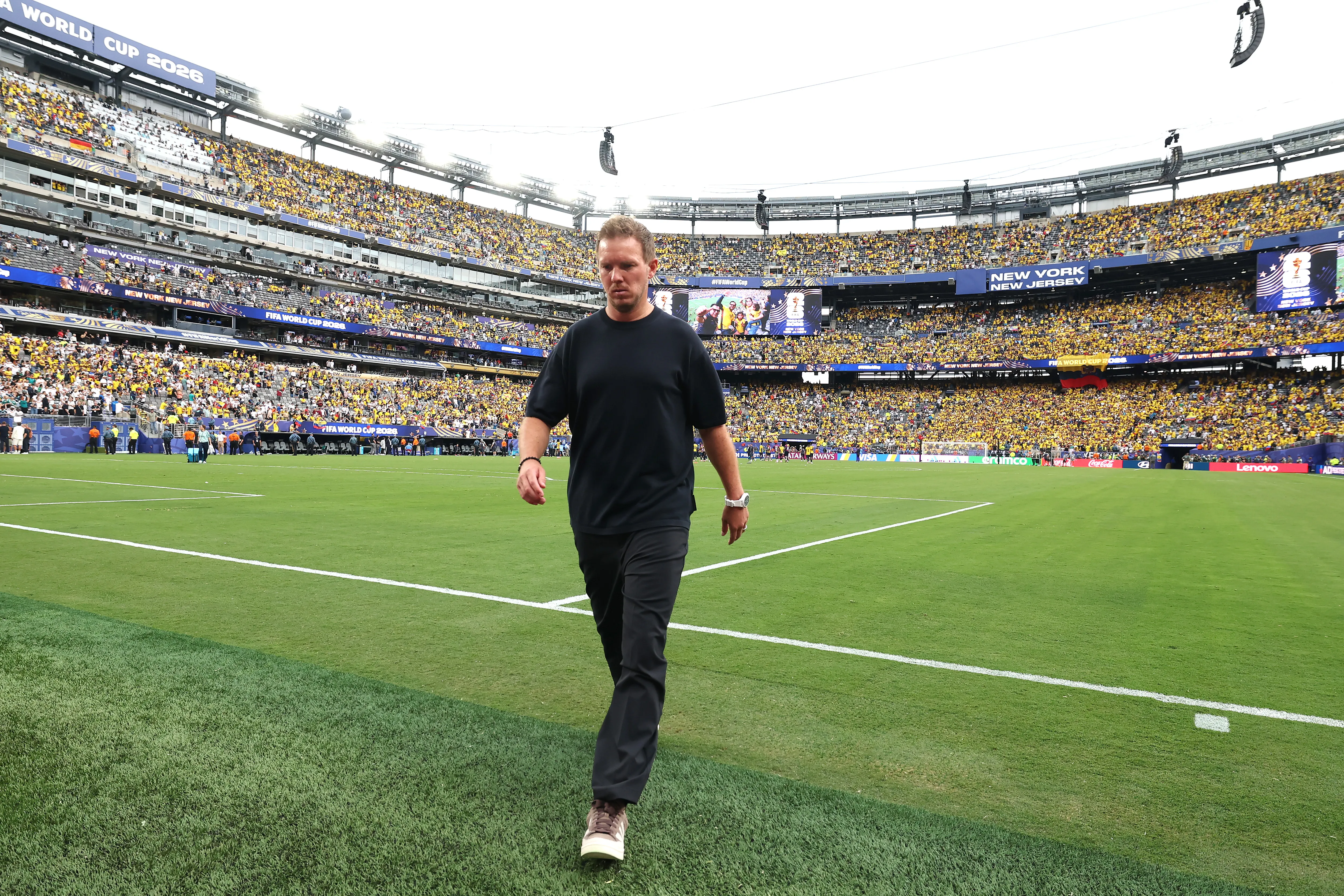 Nagelsmann en el partido frente a Ecuador. Getty Images.
