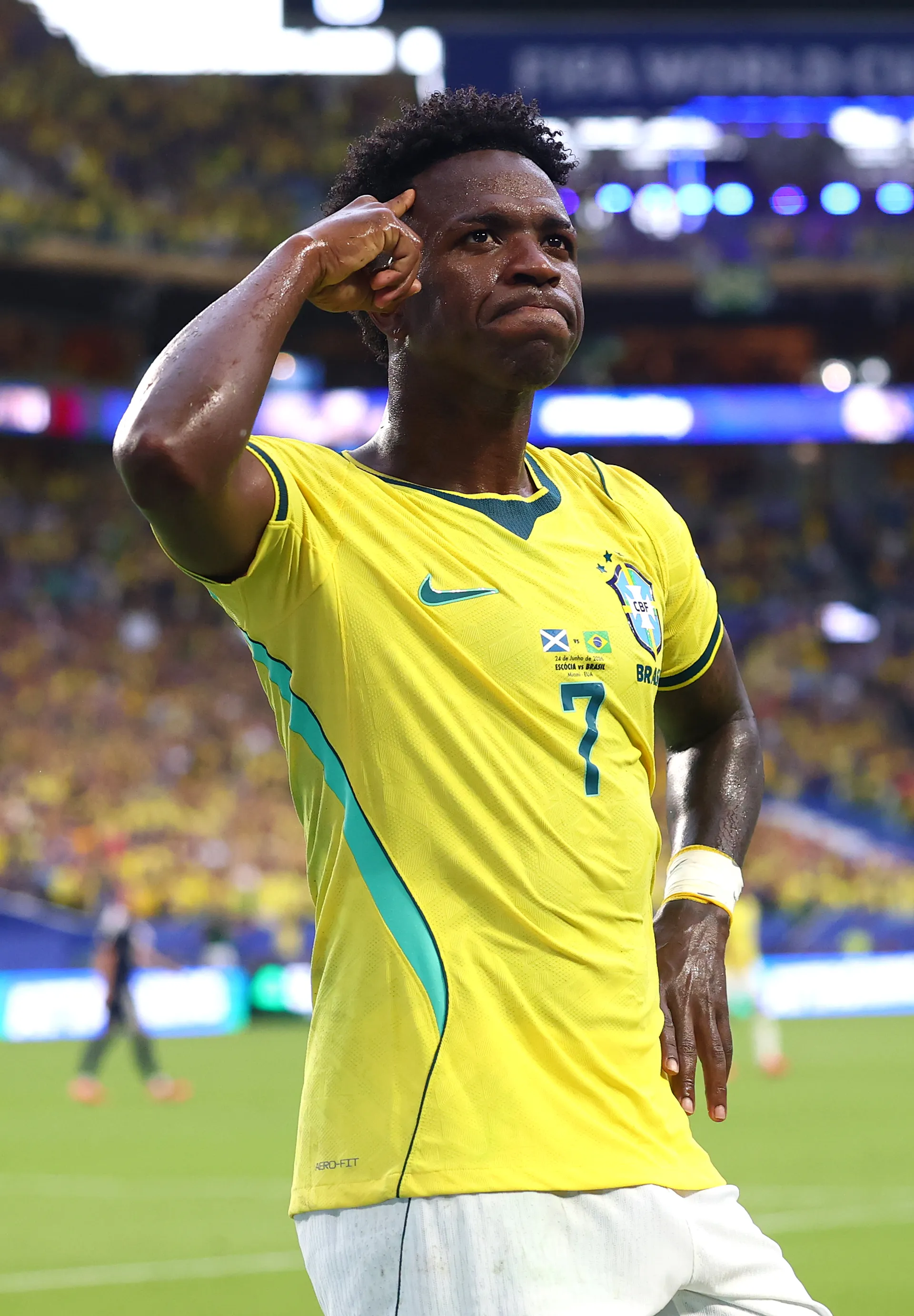 Vinícius lleva cuatro tantos en el Mundial 2026. (Foto: Getty).
