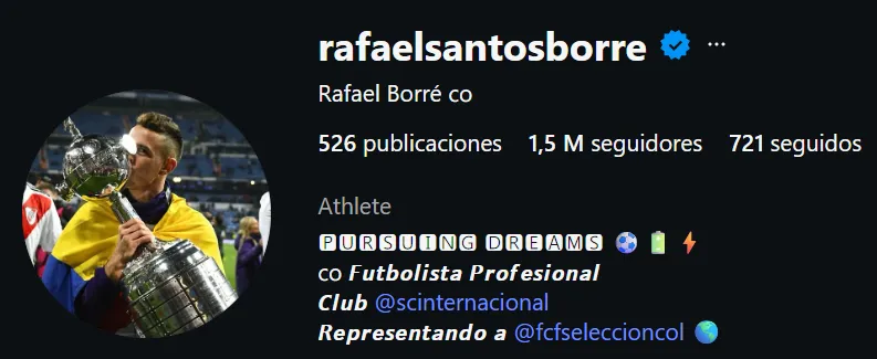 Borré nunca cambió su foto de perfil.