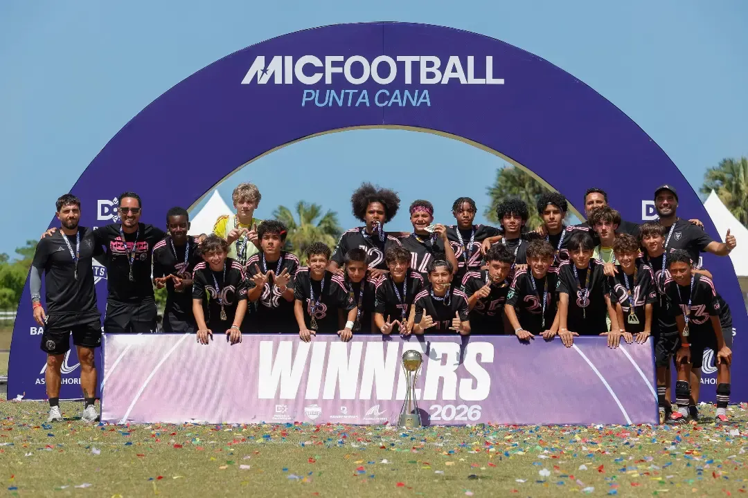 La Sub 14 de Thiago Messi se consagró campeona. Foto MICFootball Punta Cana.