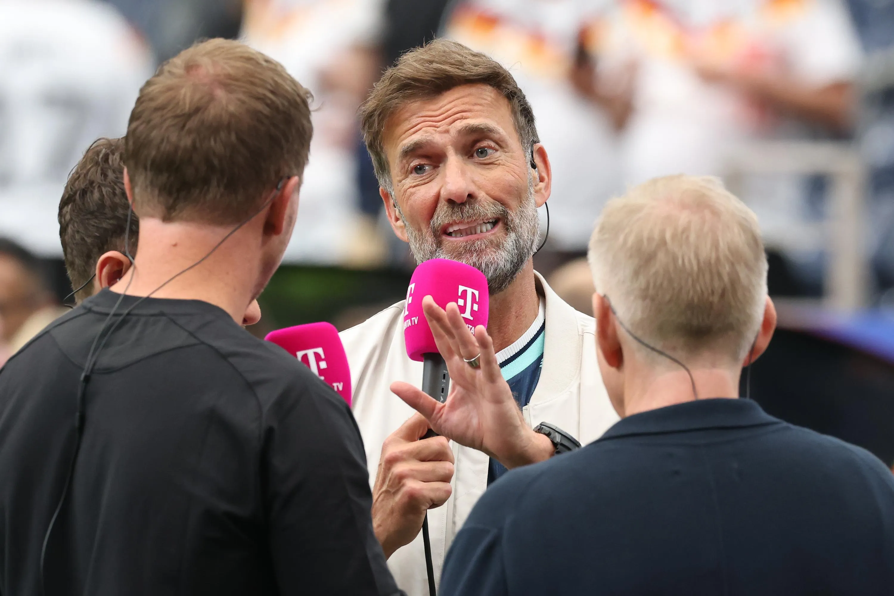 Jurgen Klopp, en su rol de comentarista del Mundial en la señal Magenta TV. Getty Images.