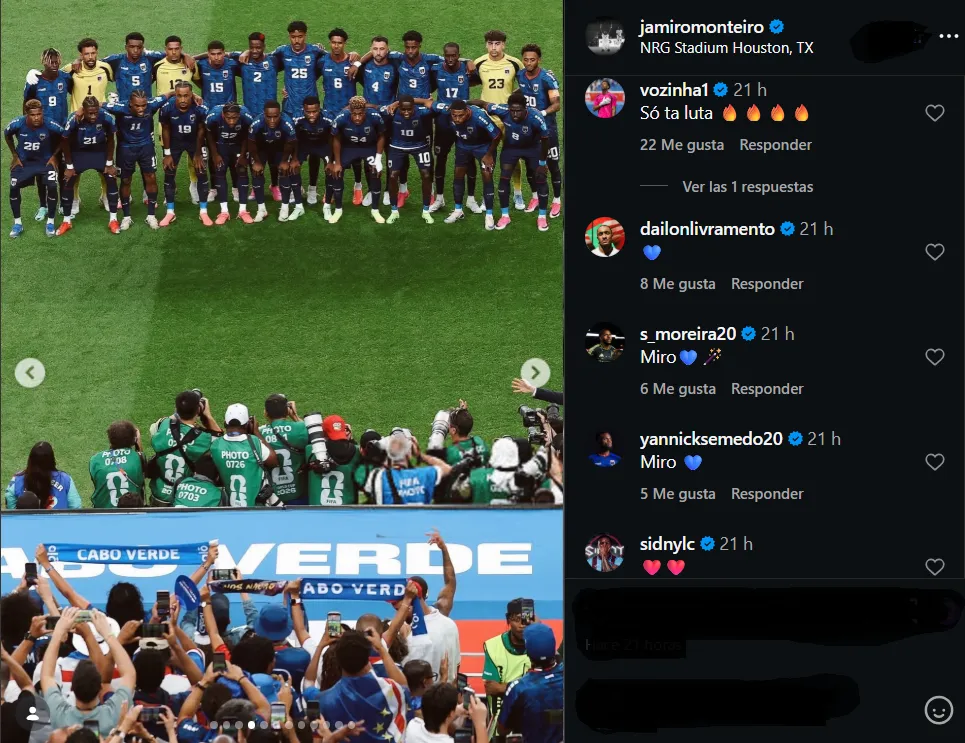 Los mensajes en redes: todos se apoyan. Imagen IG.
