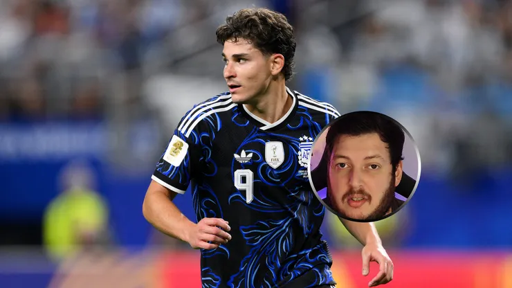 Julián Álvarez en el partido contra Jordania.