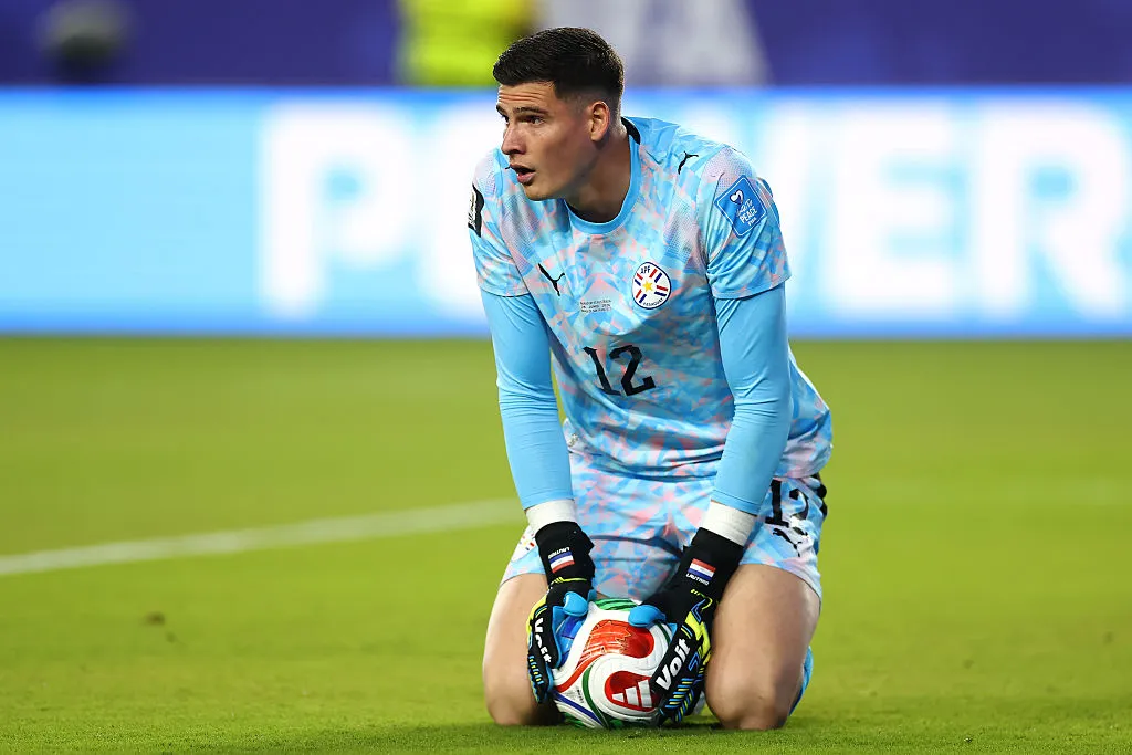Orlando Gill, arquero de la Selección de Paraguay y de San Lorenzo. (Getty Images)